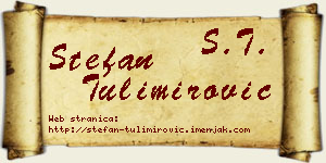 Stefan Tulimirović vizit kartica